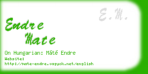 endre mate business card