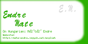 endre mate business card